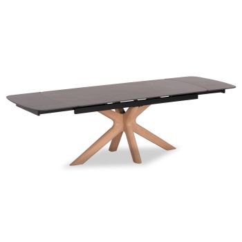 Маса Изон SM18091.02 цвят орех-черен мрамор