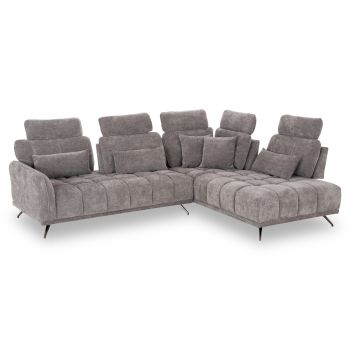 Диван Майрън с десен ъгъл SM3318.01R сив цвят