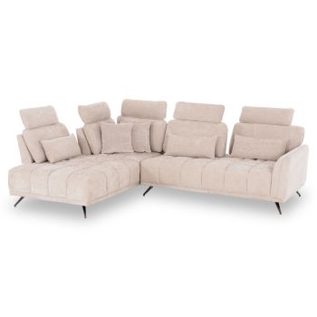 Диван Майрън с ляв ъгъл SM3318.02L цвят екрю