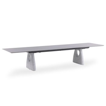 Разтегателна маса Гофен синтерован камък SM6409.02 цвят тъмно сив