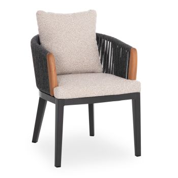 Стол Аугустус SM6453.01 цвят бежов-сив