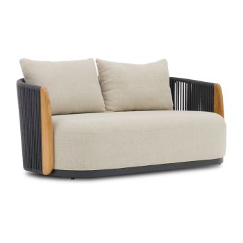 Диван 2-ка Аугустус SM6457.01 цвят бежов-сив