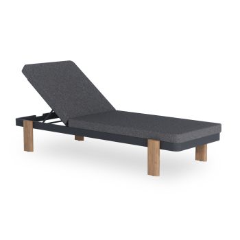 Шезлонг Барон SM6484.10 антрацит-натурал