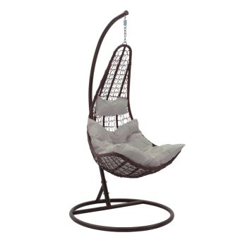 Люлка Солейл 135-000026 кафяв ратан-бежови възглавници