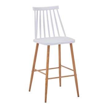 Бар стол Лавида 327-000047 бял-натурал цвят