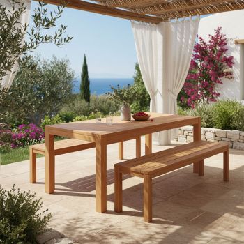 Маса Вокали 200x100 см 340-000007 тиково дърво