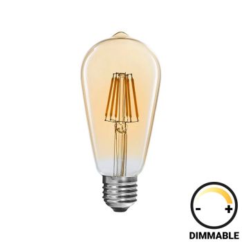 LED крушка ST64 - 342-000080 цвят кехлибар