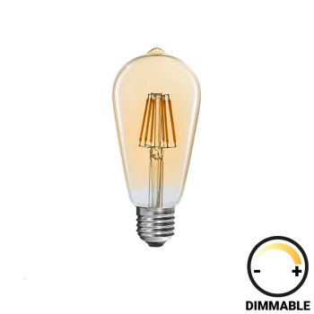 LED крушка ST64 - 342-000082 цвят кехлибар