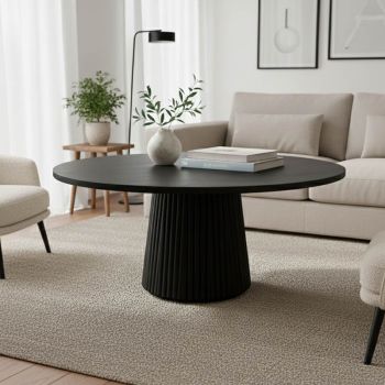 Кафе маса Кани ф80x40 см 379-000038 акация черен цвят