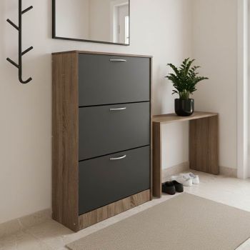 Шкаф за обувки Саваж 60x24x114 см 383-000024 антрацит