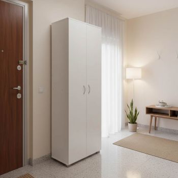 Шкаф за обувки 58x34x186 см 383-000028 бял