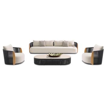 Лаундж сет Аугустус SM21345 сив-бежов цвят