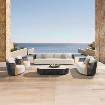 Лаундж сет Аугустус SM21353 сив-бежов цвят