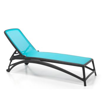 Шезлонг Атлантик антрацит св.синя мрежа