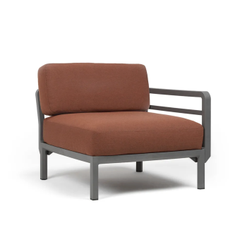 Кресло Максимо терминал-Базалт+Sunbrella@канела