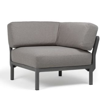 Кресло Максимо ъгъл-цвят базалт+Sunbrella@лава