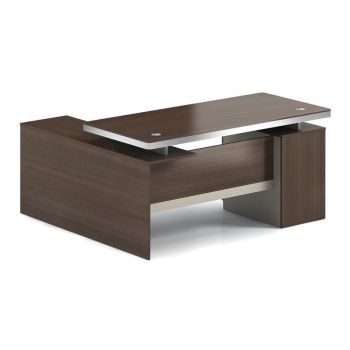 Бюро с обратим ъгъл 160х160 см Консепт EO804.1 орех-бежов цвят