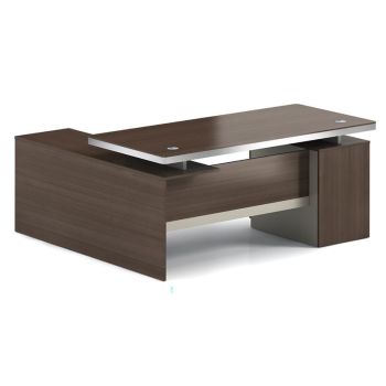 Бюро с обратим ъгъл 200х160 см Консепт EO804.3 орех-бежов цвят