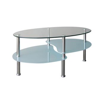 Холна маса ΕΜ9552 стъкло-хром