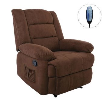 Масажен релакс фотьойл Джулия E971.1M кафява дамаска