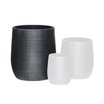 Саксия Флауър D45x50 см E6316.C цвят антрацит цимент