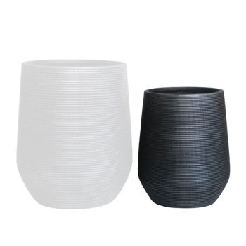 Саксия Флауър D45x50 см E6317.C цвят антрацит цимент