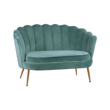 Канапе Шел голд кадифе HM8627.07 цвят тюркоаз