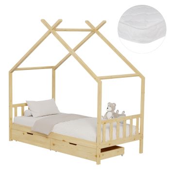 Легло с матрак Кларис HM21305 цвят натурал