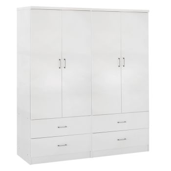 Гардероб Рейна HM21258 бял цвят