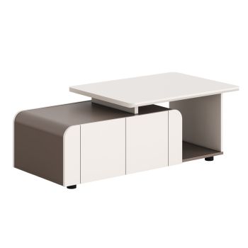 Офис шкаф 120x60 см Нюлайн HM18285 цвят кремаво бял-светло кафяв