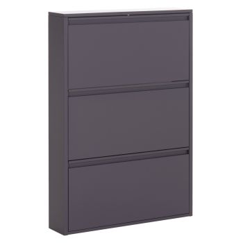 Метален шкаф за обувки 71x15x103 см Старк HM6633.03 цвят антрацит