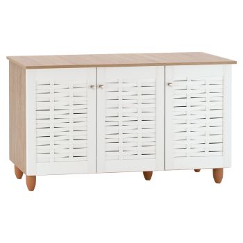 Шкаф за обувки Кабира III HM2211.06 цвят сонама-бял