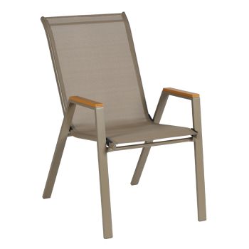 Стол Леоне HM6429.04 шампанско метал-шампанско мрежа