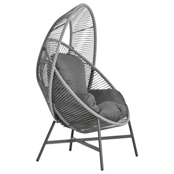 Кресло Рулър HM6506.01 ратан сив цвят