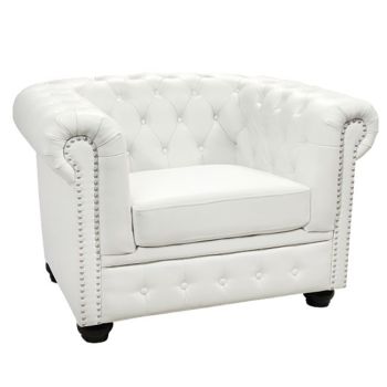 Фотьойл Честърфилд - бял цвят мат HM3011.02 