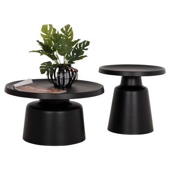 Комплект маси Ринко Φ50 и Φ70 см HM18304.02 черен цвят