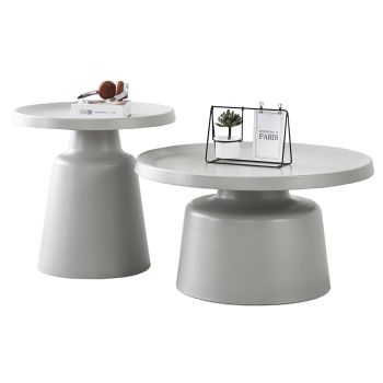 Комплект маси Ринко Φ50 и Φ70 см HM18304.03 сив цвят