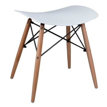 Табуретка Арт ууд HM0109.01 бял цвят