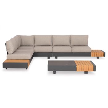 Комплект Хара SM6189 цвят натурал-сив