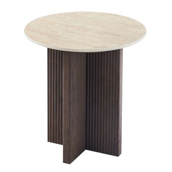 Помощна маса Скай HM18330 керамичен плот травертин