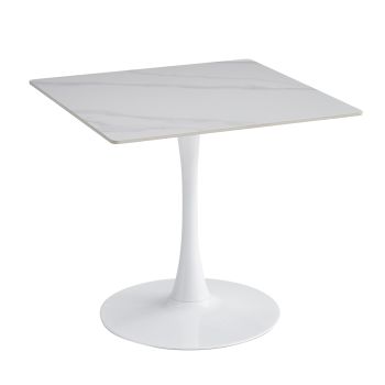 Маса Тетран 80х80х74 см HM18315.01 бял цвят