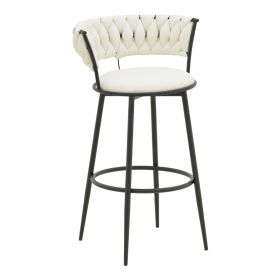 Бар стол Алкиа 029-000384 екрю цвят