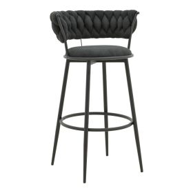 Бар стол Алкиа 029-000386 черен цвят