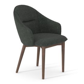 Стол Ризон SM18102.01 цвят тъмно сив-орех 