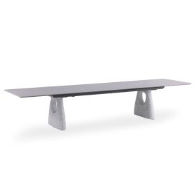 Разтегателна маса Гофен синтерован камък SM6409.02 цвят тъмно сив