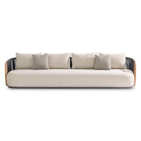 Диван 4-ка Аугустус SM6459.01 цвят бежов-сив