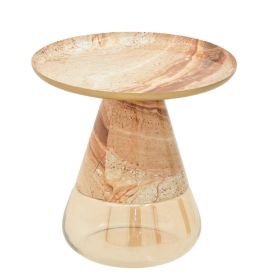 Помощна маса Бонди 115-003177 цвят бежов-златист