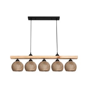 Лампа Салот 147-000197 цвят кафяв-натурал