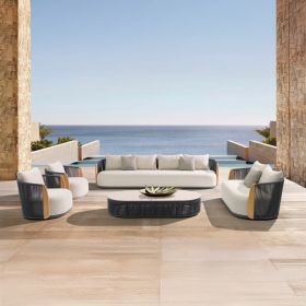 Лаундж сет Аугустус SM21353 сив-бежов цвят