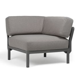 Кресло Максимо ъгъл-цвят базалт+Sunbrella@лава